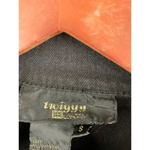 Twisted London Womens Black Denim Jacket With Lace Trim Size S - Picture 6 of 7